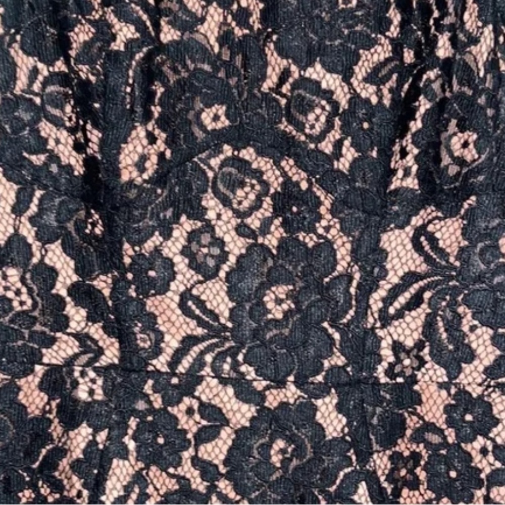 French Connection | NWT Black/Nude Lace Sheath Dress Sz 8 - Picture 7 of 9